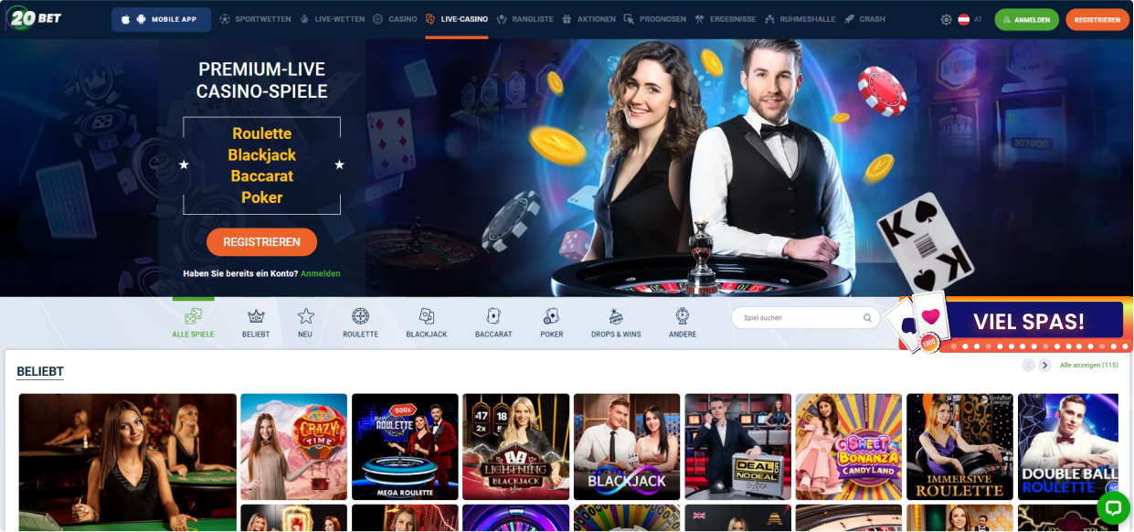 20BET Live Casino